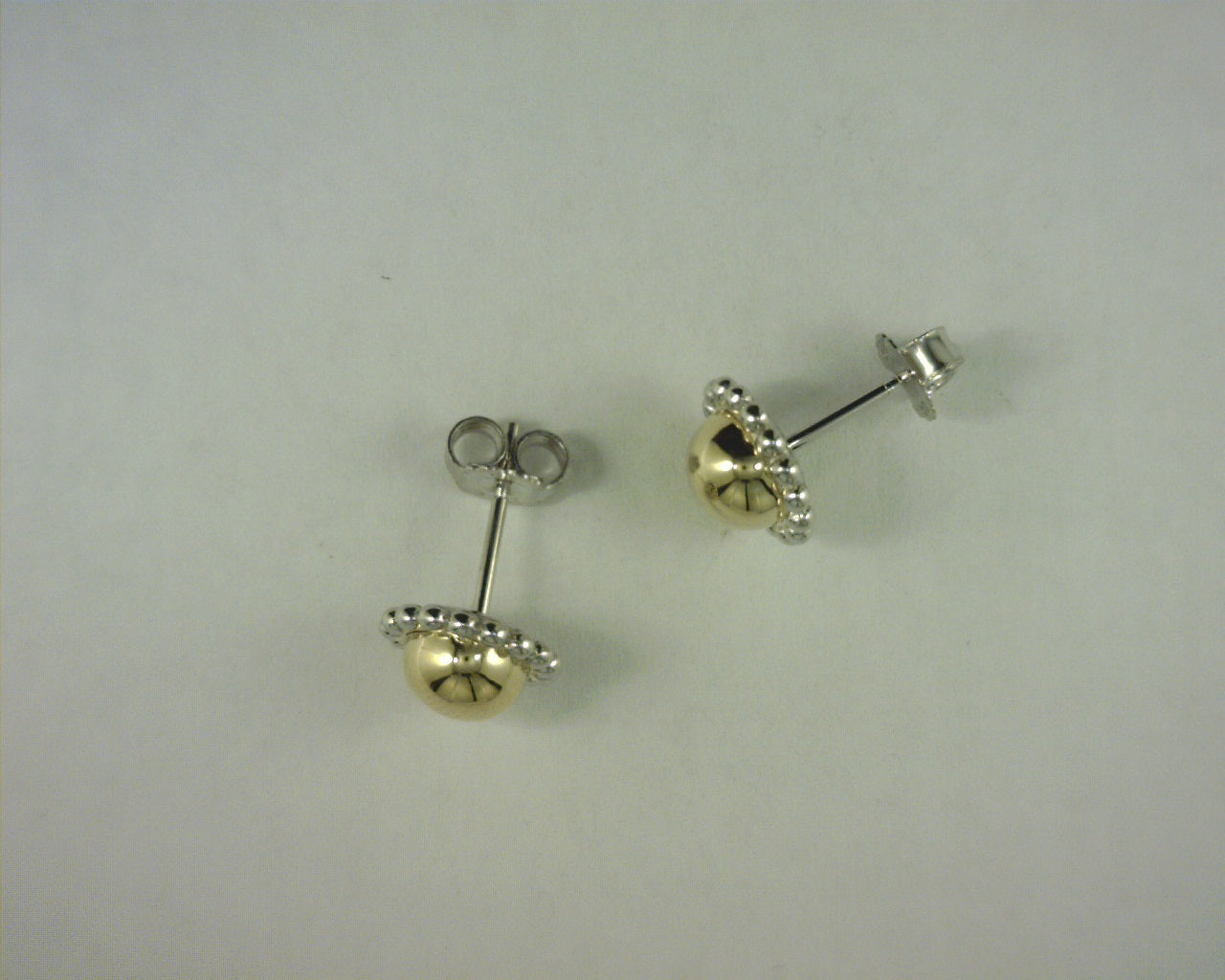 Gabriel NY 925 Sterling Silver and 14K Yellow Gold Fashion Stud Earrings S2051461
