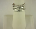 Gabriel NY 925 Sterling Silver Bujukan White Sapphire Easy Stackable Ring s2051431