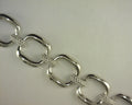 Gabriel NY 925 Sterling Silver Pave Bujukan And Cushion Shape Link Chain Bracelet
