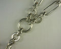 Gabriel NY 925 Sterling Silver Hollow Tube Link Bujukan and White Sapphire Y Necklace