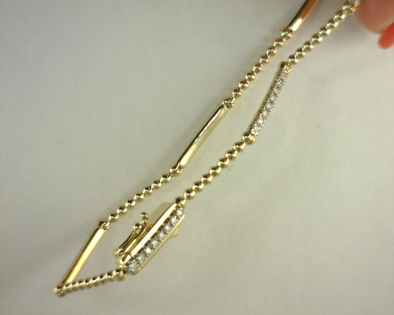 Gabriel NY 14K Yellow Gold Bujukan .52ct Diamond Tennis Bracelet s2117283