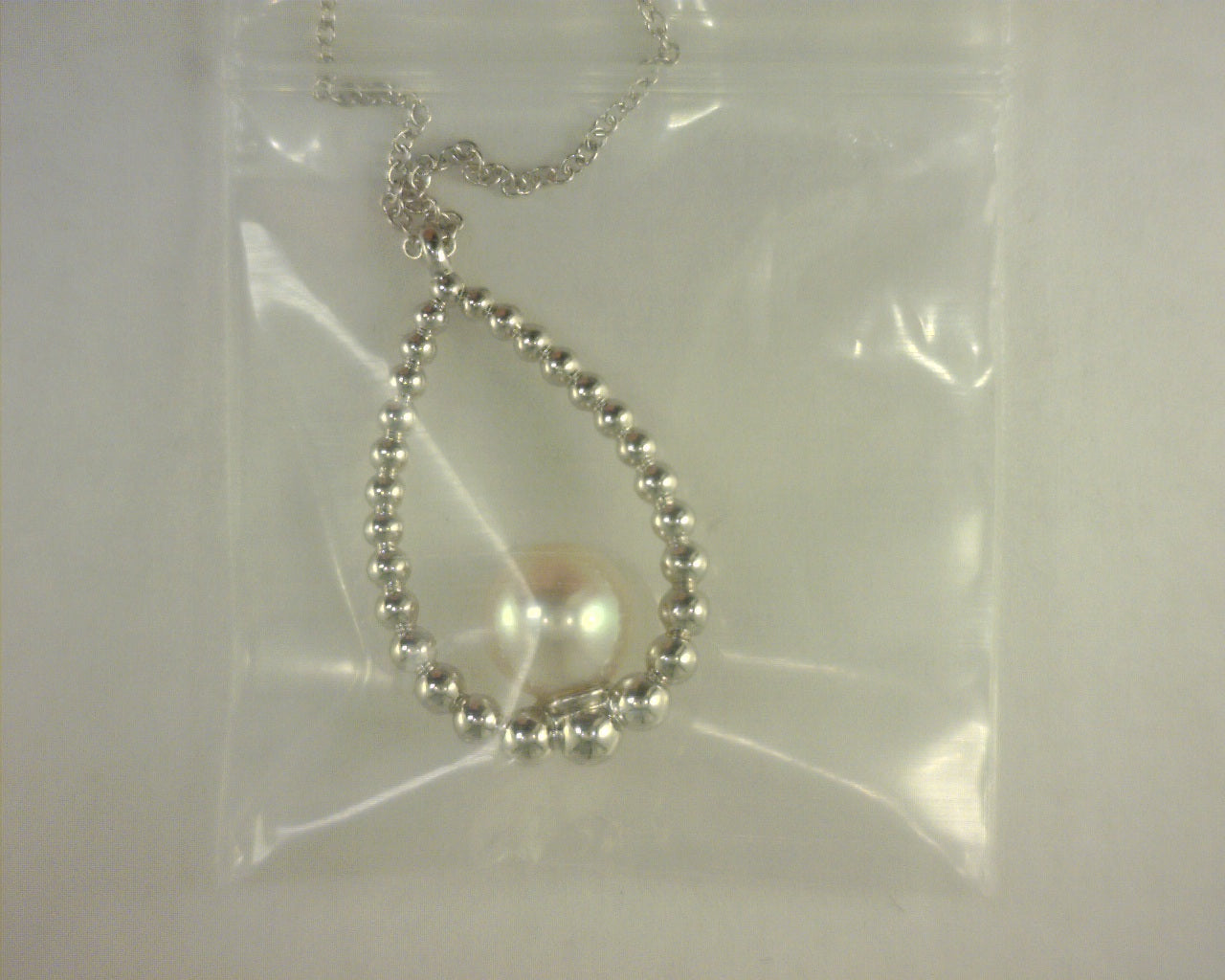 Gabriel NY 925 Sterling Silver Pearl Bujukan Teardrop Necklace