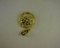 14 KARAT YELLOW GOLD BUJUKAN DIAMOND MEDALLION 18MM s1778461