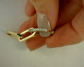 14 KARAT YELLOW GOLD DIAMOND LINK HOLLOW CHAIN DROP EARRINGS - s1771284
