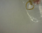14 KARAT YELLOW GOLD BEADED OPEN HEART