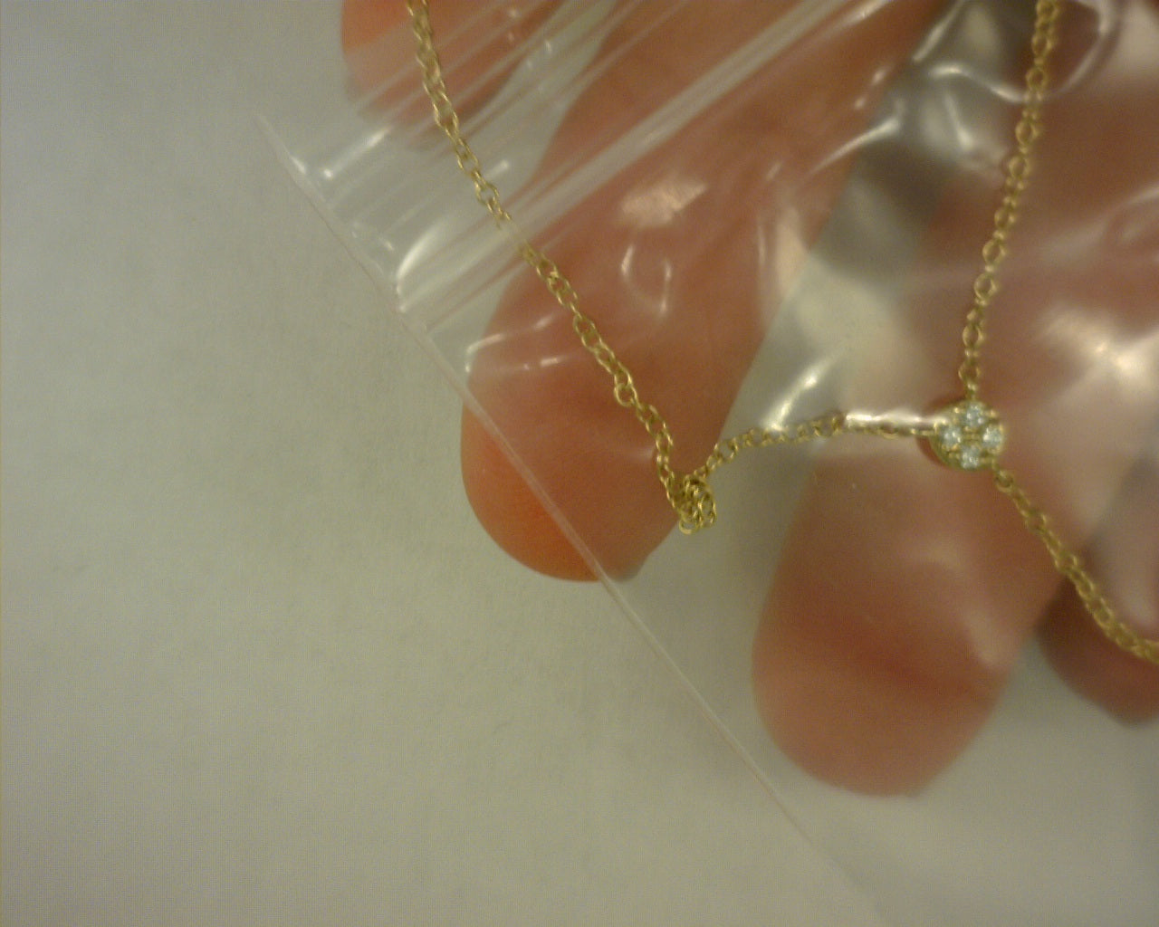14kt yellow gold diamond y-knot #s1796076