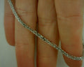 #S2162405  22 INCH STERLING SILVER SOLID MENS WHEAT CHAIN