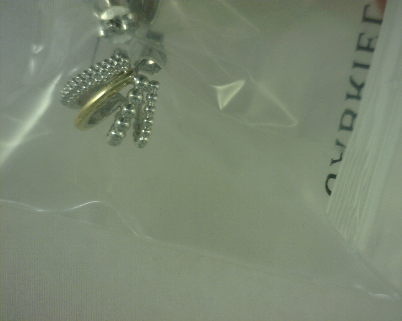 #S2166647 STERLING SILVER AND 14 KARAT YELLOW GOLD J HOOP EAARRINGS