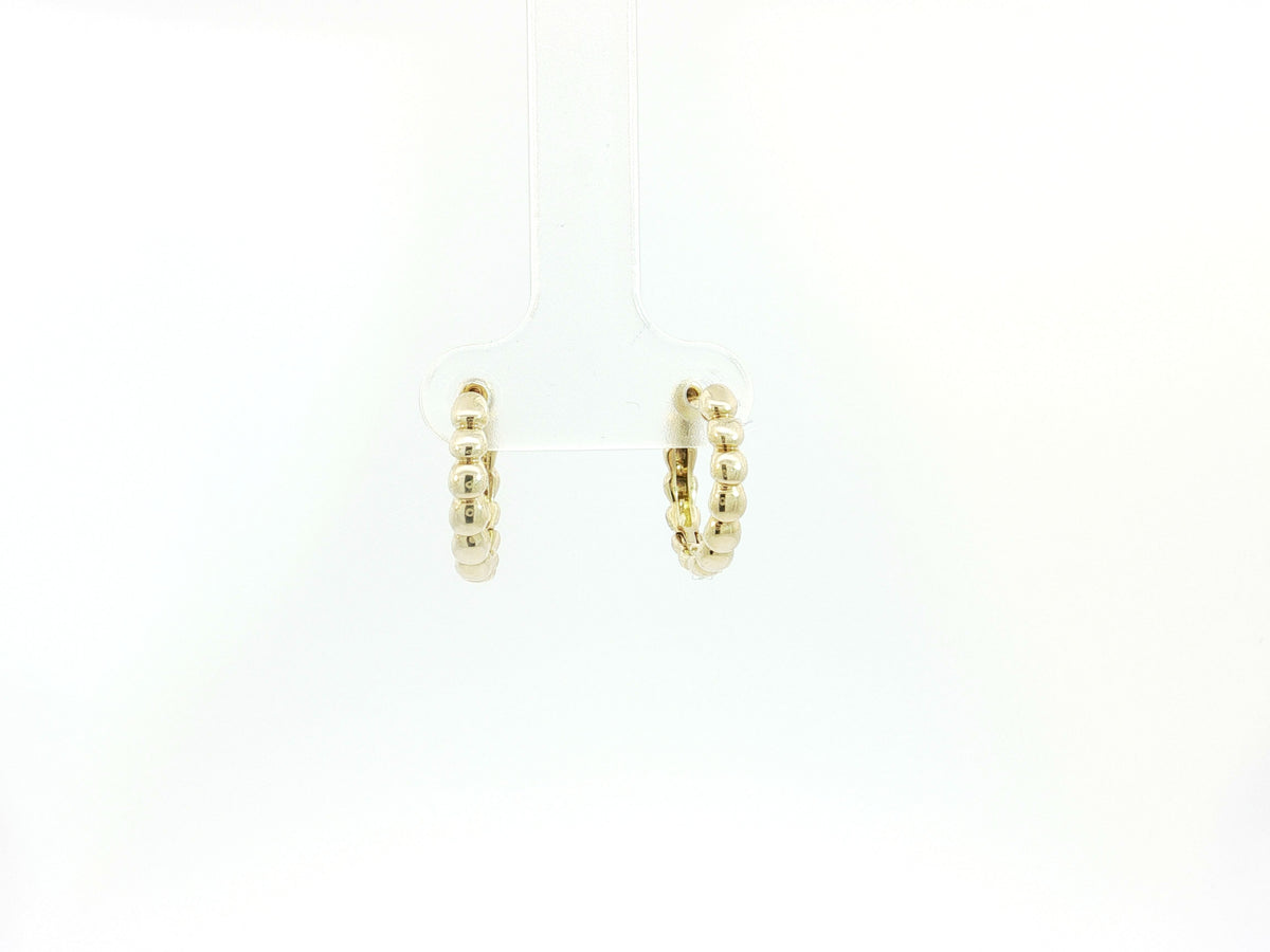 14jk yellow gold bujukan huggie earrings