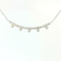 Gabriel NY 14K Yellow Gold Bujukan Bar Necklace with Diamond Trio Stations .25ctw S1622931