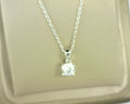 Lafonn Solitaire Pendant Simulated Diamond .70ctw Sterling Silver