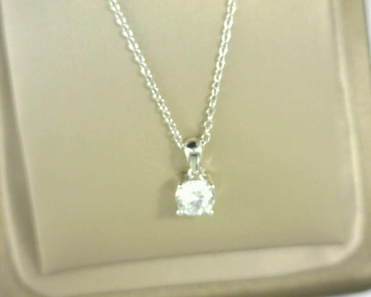 Lafonn Solitaire Pendant Simulated Diamond .70ctw Sterling Silver