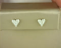 Lafonn Sterling Silver Pave Heart Earrings Simulated Diamonds