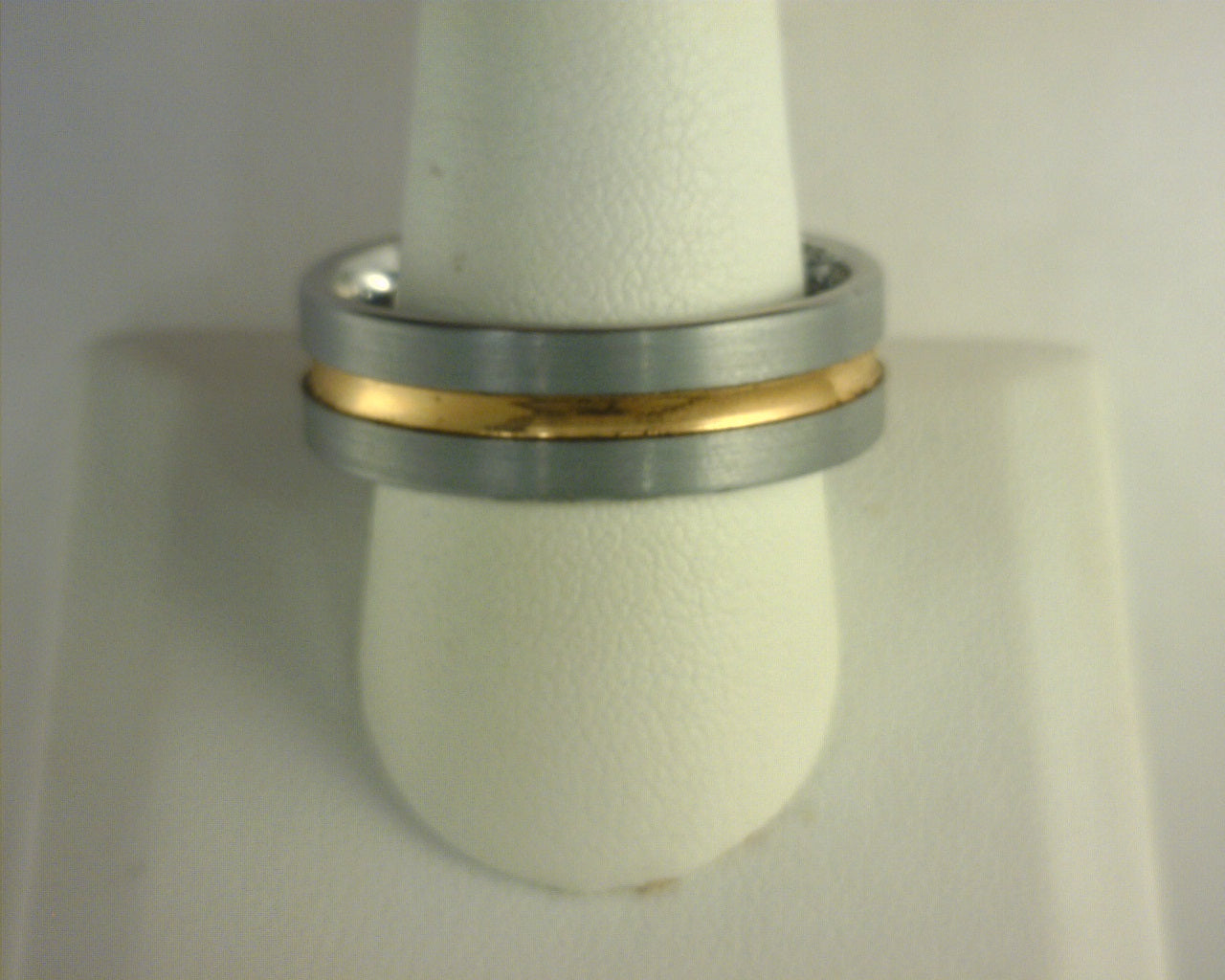 Thorsten ZEUS Flat Brushed Finish Tungsten Carbide Ring with Rose Gold Plated Groove