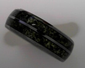 Tungsten Moss Agate 8mm Sz 11