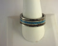 Steel Revolt comfort fit Tungsten Carbide band with Genuine Antler, Turquoise, and a Genuine Wood From a Jack Daniels Whiskey Barrel Inlay