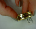 SZ 10 GOLD PLATE WOOD 8MM