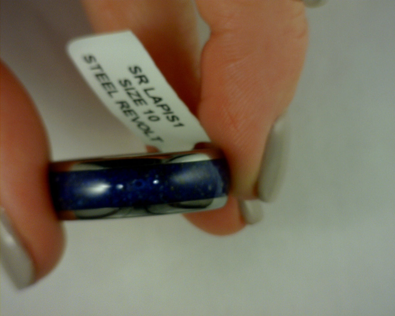 BLUE LAPIS 8MM SIZE10