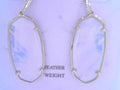 Kendra Scott Faceted Elle Drop Gold Metal Iridescent Earrings