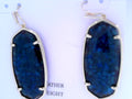 Kendra Scott Faceted Elle Drop Earring Gold Dark Teal Metallic