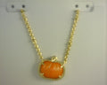 Kendra Scott Pumpkin Pendant Gold Orange MOP