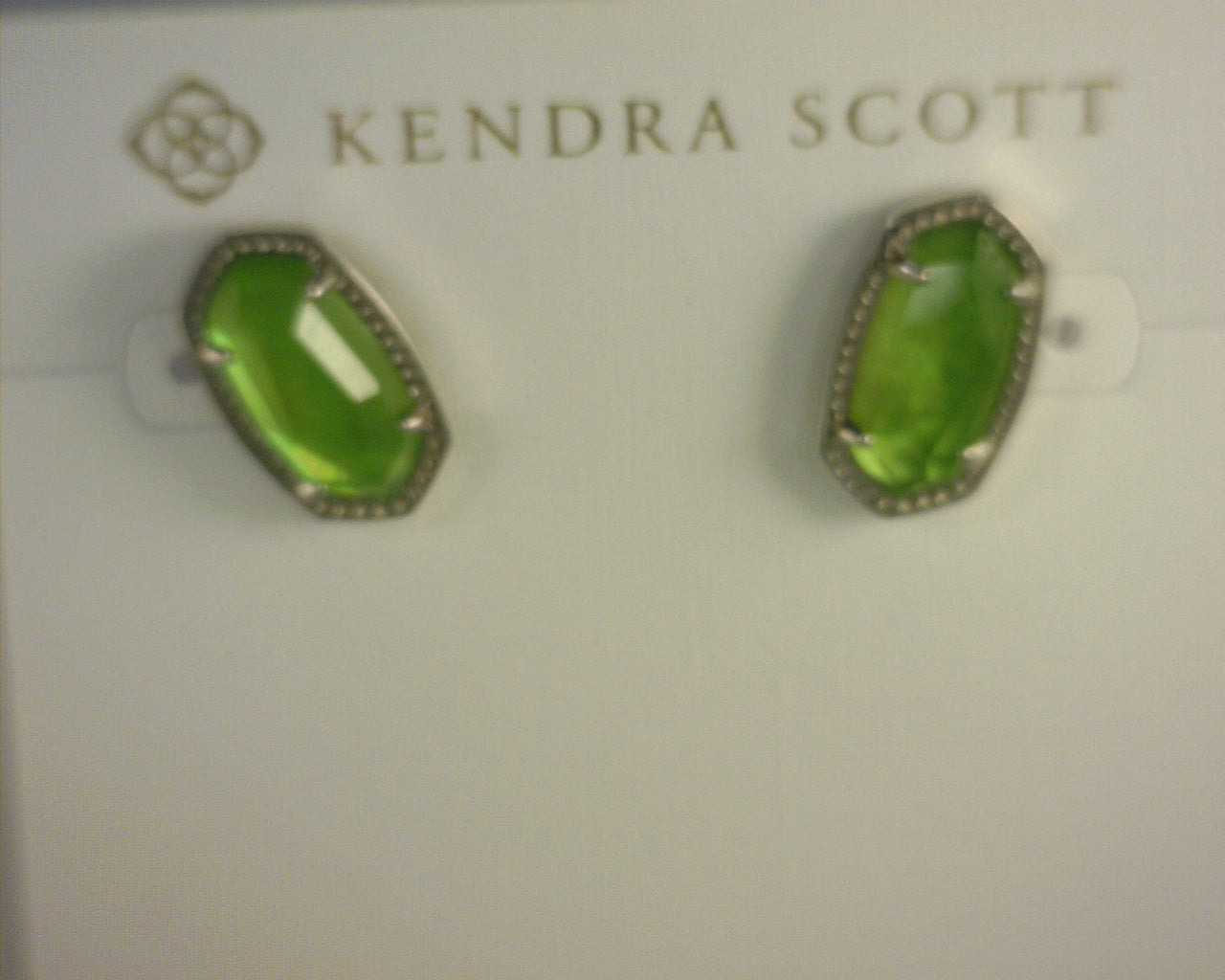 Kendra Scott Ellie Earrings Rhod Peridot Illusion