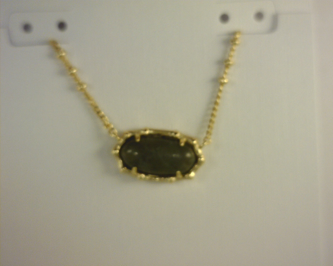 Kendra Scott Elisa Bamboo Pendant Gold Sage Serpentine