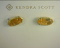 Kendra Scott Ellie Earrings Gold Orange Citrine Quartz