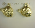 Kendra Scott Maura Jaguar Statement Stud Earrings Gold Sage Serpentine