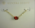 Kendra Scott Cailin Pendant Gold Red Crystal
