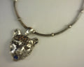 Kendra Scott Maura Jaguar Pendant Vintage Silver Verigated Indigo