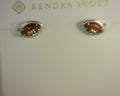 Kendra Scott Football Stud Earrings Rhod Orange Goldstone