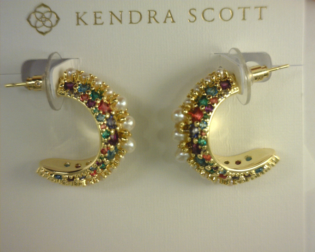 Kendra Scott Krista Hoop Earrings Gold Multi Mix
