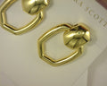 KAI OPEN DROP HOOPS GOLD METAL