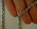 isabelle chain neck rhodium metal rope