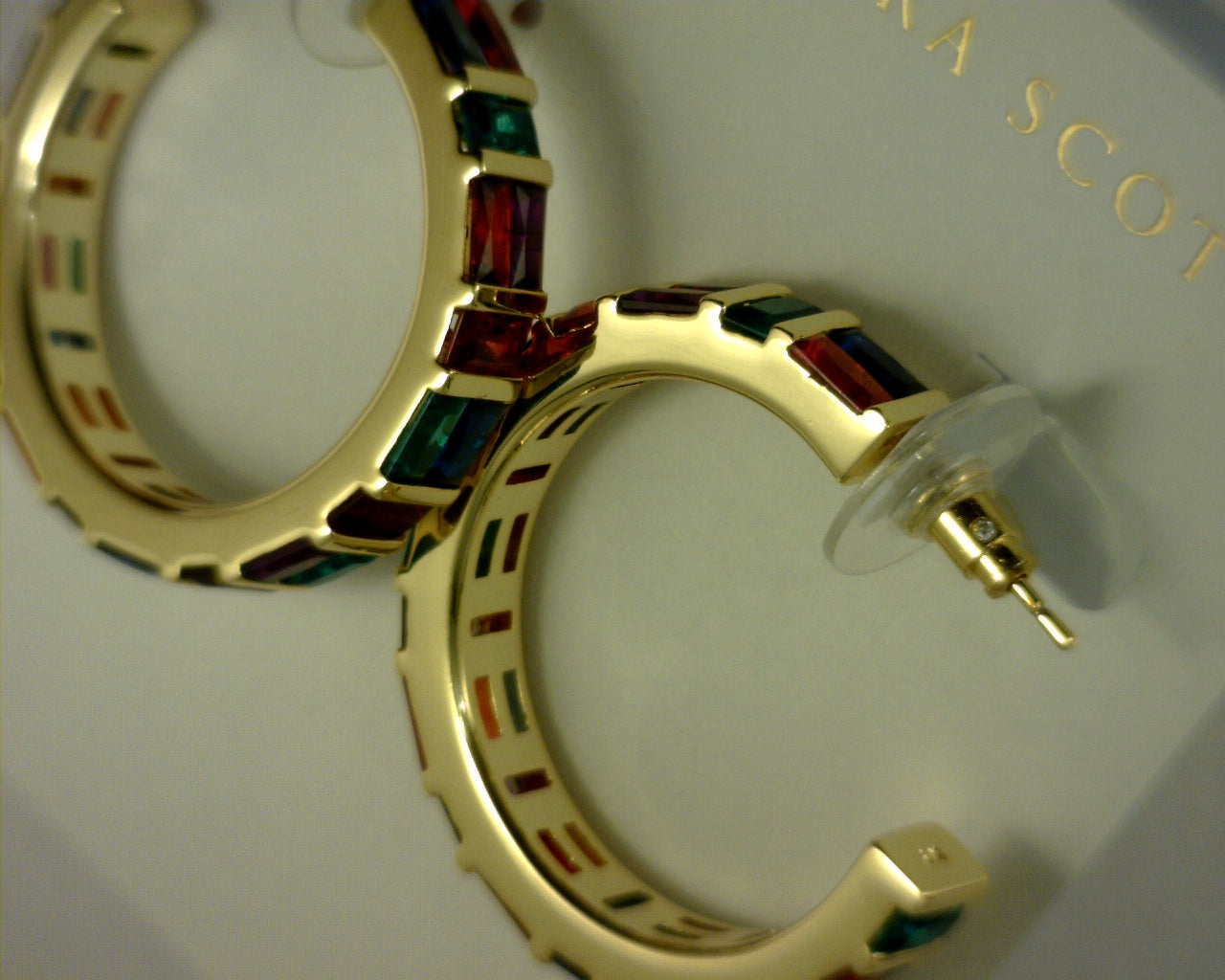 jaimee hoop earring gold multi mix