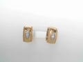 Gabriel NY 14K Yellow Gold Diamond Bujukan 15mm Huggie Earrings .14ctw S1777438
