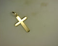 Gabriel NY 14K Yellow Gold Cross Pendant with Vertical Brush S2055568