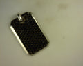 Gabriel NY Mens Black Spinel Dog Tag Sterling Silver S2036338