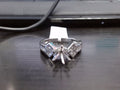 Lady's White 18 Karat Contemporary Engagement Ring