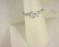Diamond Solitaire Ring .21cttw 14K Rose/White Gold<br>CZ Center