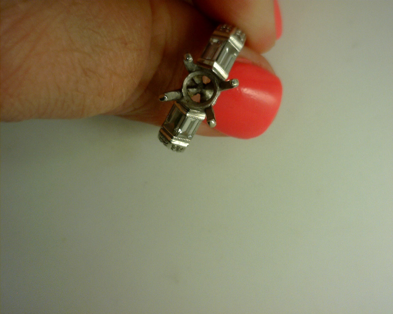 Lady's White 14 Karat Engagement Ring FINAL SALE