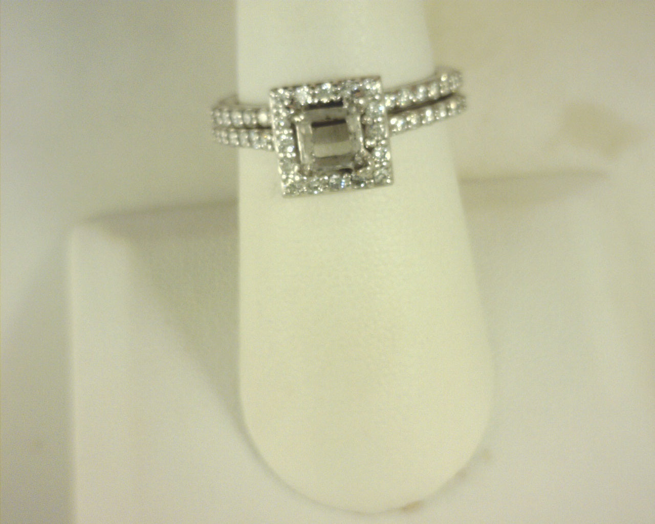 Diamond Semi Mount Bridal Set .66cttw 14K White Gold