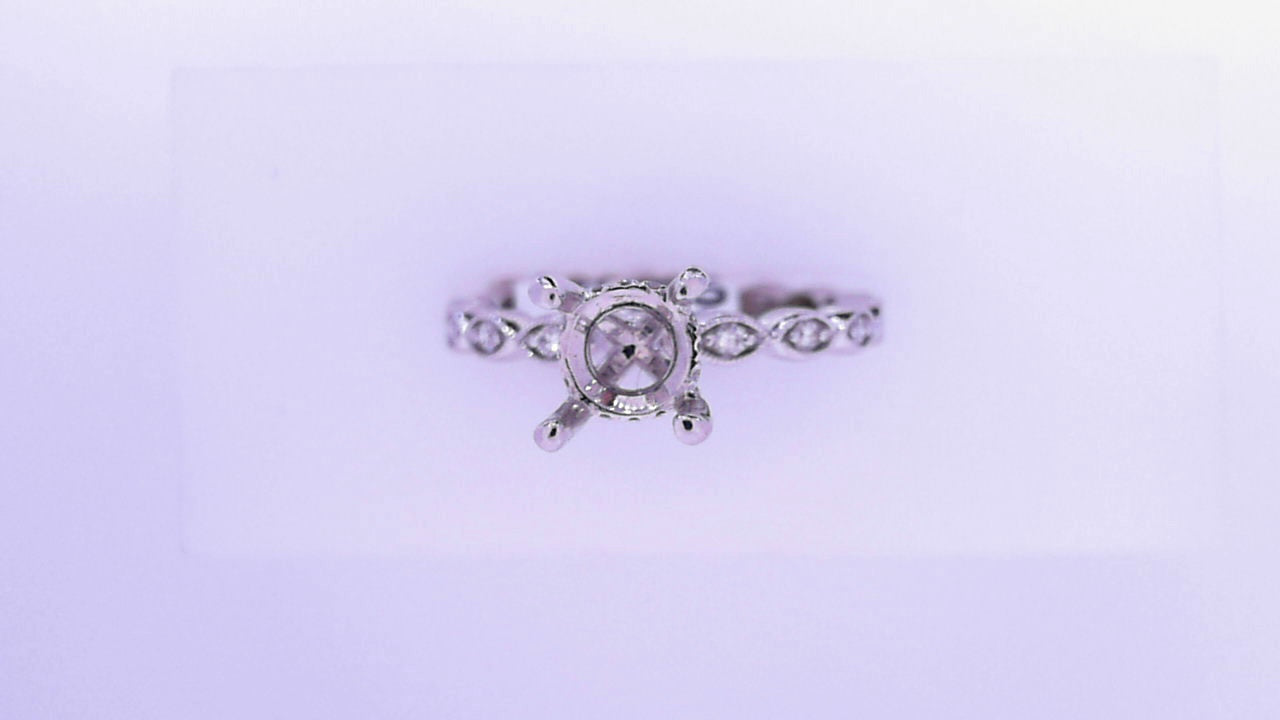 Gabriel NY Lula - 14K White Gold Round Diamond Engagement Ring .26ct S1219608