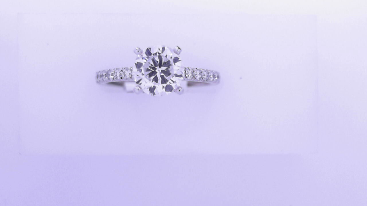 Gabriel NY Sloane - 14K White Gold Round Diamond Engagement Ring 1.25Center 1.69ctw