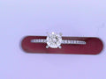 Diamond Solitaire Ring .61cttw 14K White Gold<br>Center .51ct