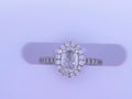 Diamond Oval Ring .89cttw 14K White Gold <br>Center .49ct