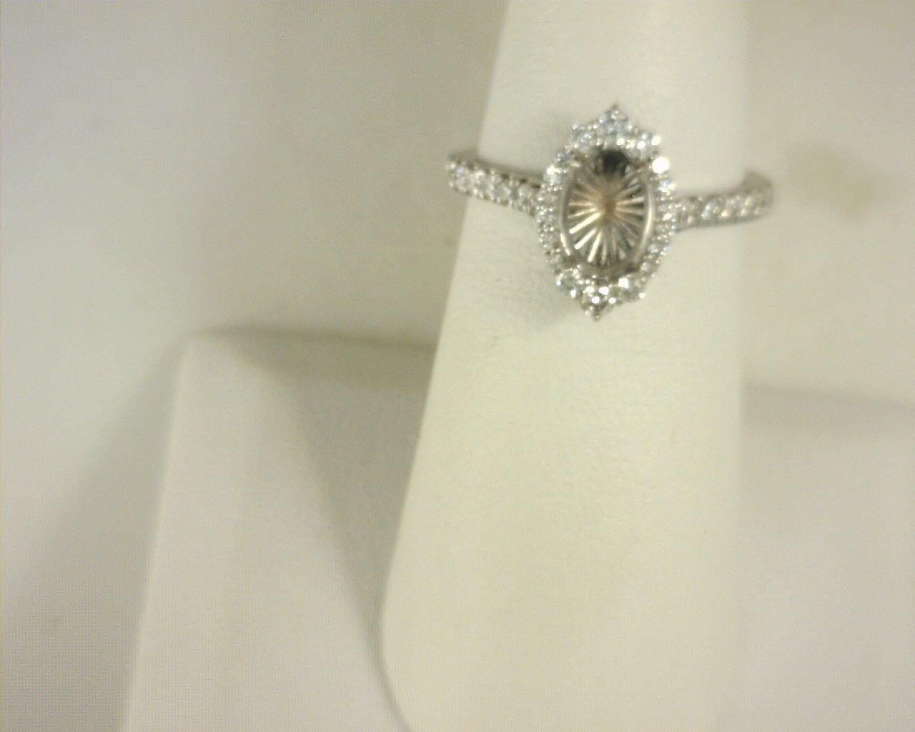Diamond Semi Mount Ring .43cttw 14K White Gold