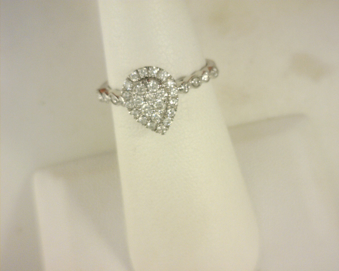 Diamond Cluster Ring 14K White Gold