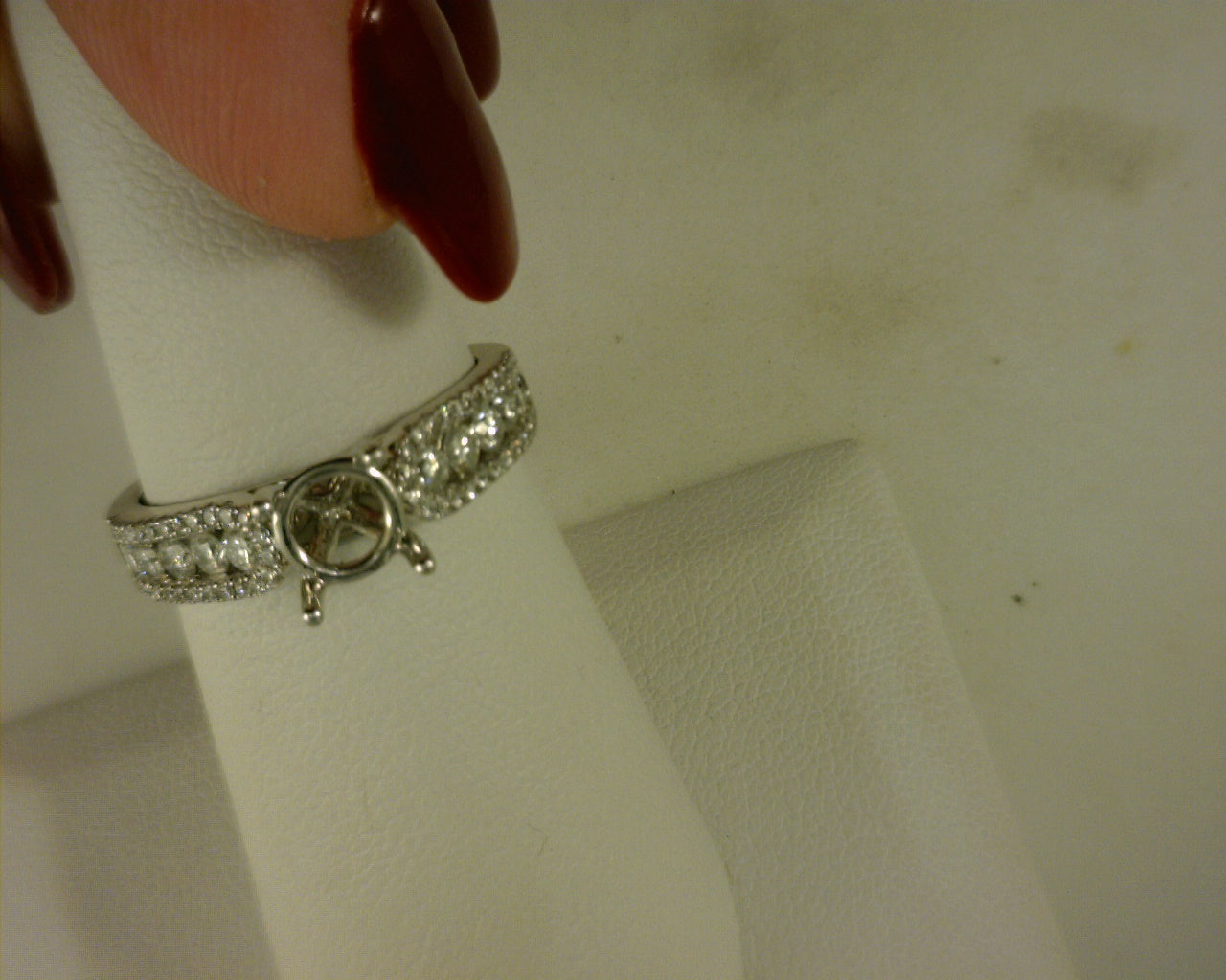 14KT .58CTTW DIAM SI2 SEMI MOUNT DIAMOND RING